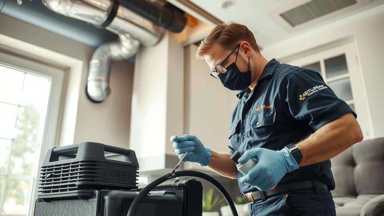 How do you get rid of smelly air ducts?